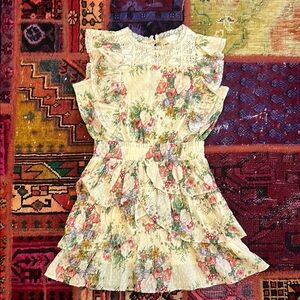 LoveShackFancy Girls Ruffle Mini Dress, Size 10Y